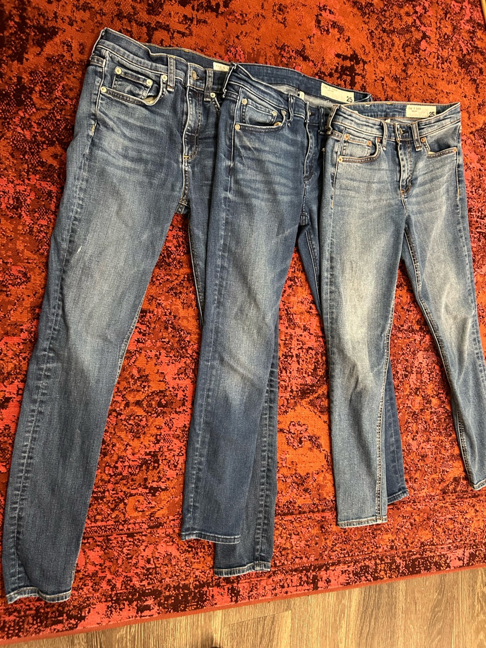 Rag & Bone Lot of 3 Women’s Size 25 Jeans Mid and High-rise Caite Skinny/ Ankle